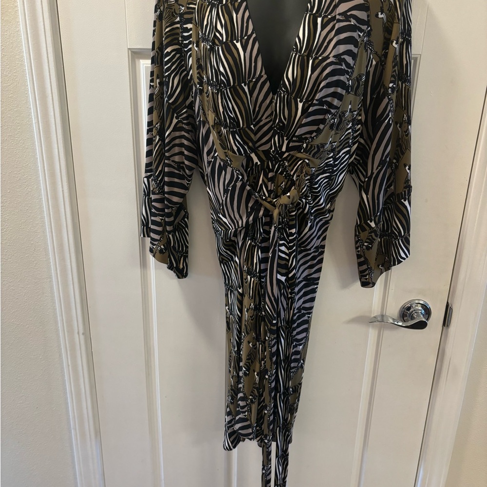Banana Republic Zebra Print Wrap Dress
